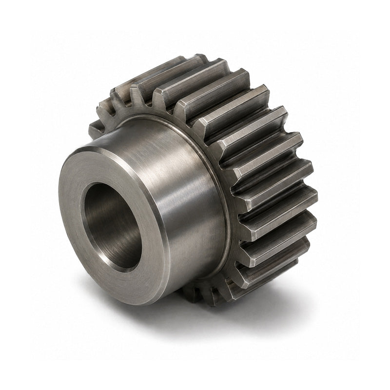 SSB15/32B-10 Metric EN8 Spur Gear 32 Tooth 1.5 Mod Pilot Bored 12mm Or Smaller (H8) Black Oxide Finish