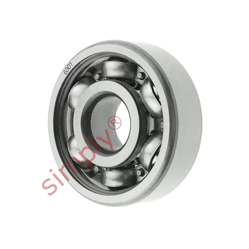 6301 Budget Open Type Deep Groove Ball Bearing 12x37x12mm