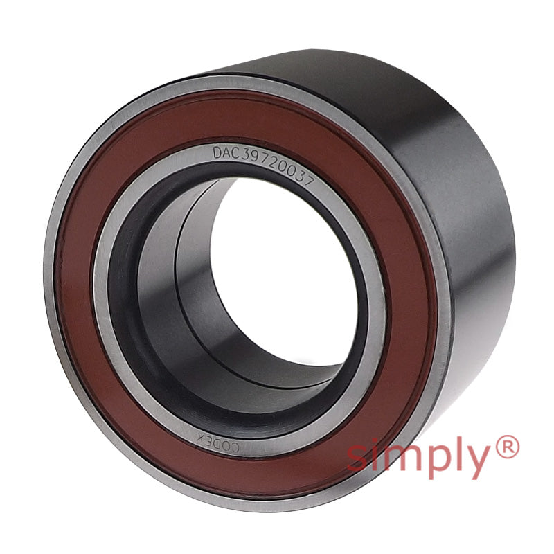 Codex DAC39720037 Rubber Sealed Double Row Deep Groove Wheel Ball Bearing 39x72x37mm