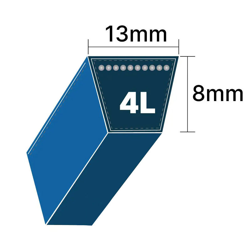 DRY-4L480K 4L Section 13x8mm Blue Cotton Dry Cover Kevlar Re-inforced Mower Wrapped V-Belt