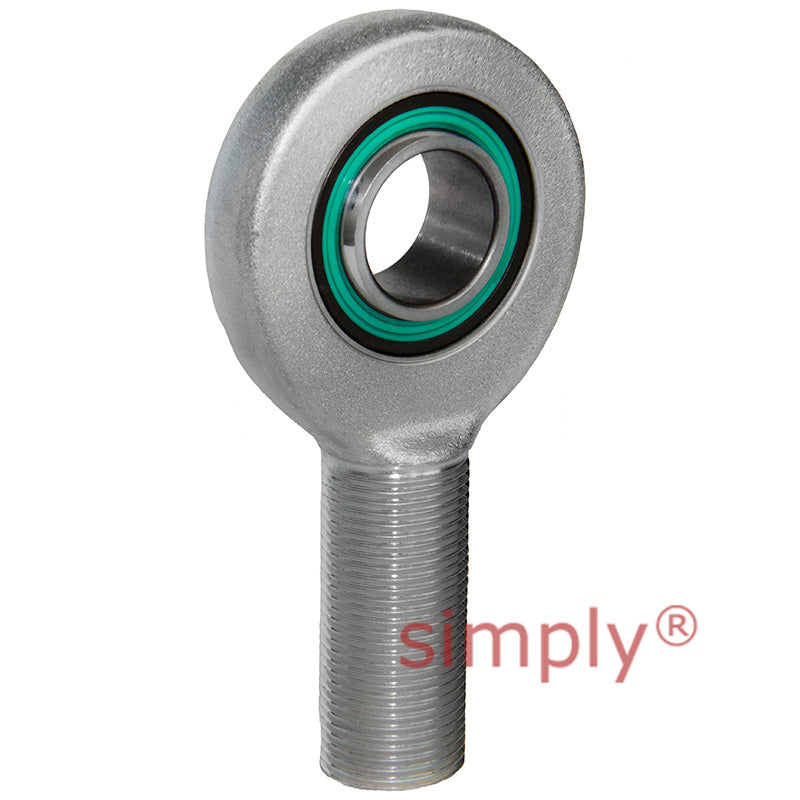 Fluro EA40D2RS Right Hand Zinc Plated Steel / Steel Maintenance Free Male Plain Rod End M39x3 Thread