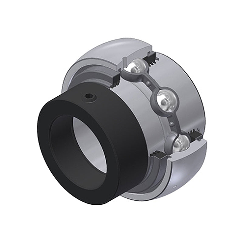 SNR EX201-08G2L3 Imperial Full Width Spherical Outer Bearing Insert 1/2 inch Bore 47mm Outside Diameter with Eccentric Collar and Triple Lip Seals - Allow 2-3 Days