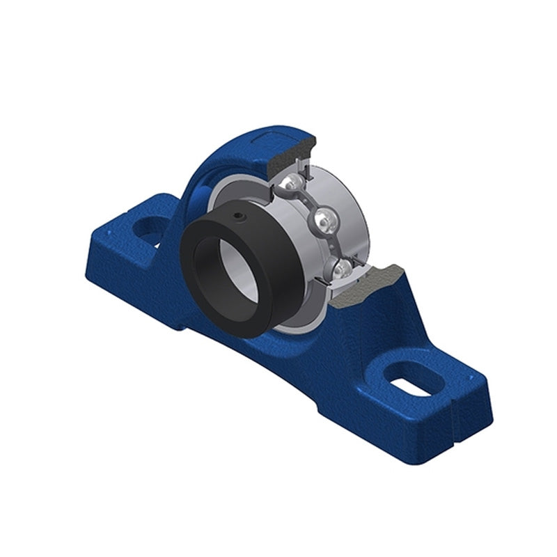 SNR EXPE210N Metric Cast Iron Two Bolt Pillow / Plummer Block Housing with 50mm Eccentric Collar Insert - Allow 2-3 Days