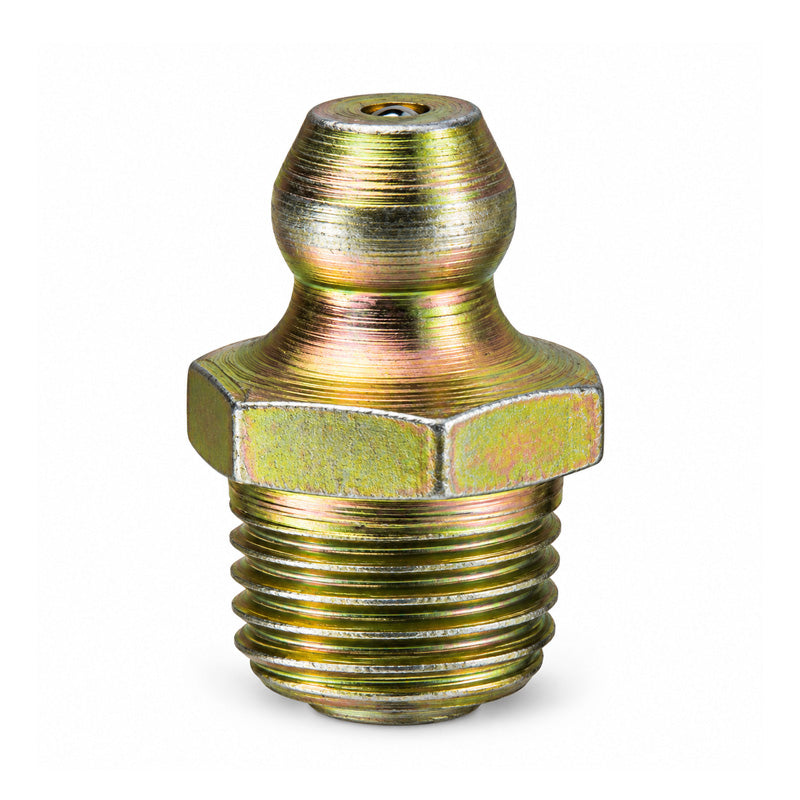 1/4 Drive Fit Hardened Mild Steel Zinc Plated Straight Hydraulic Grease Nipples
