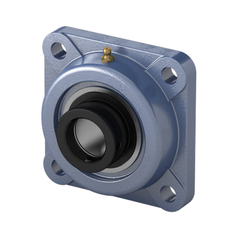 HCFS313 Metric Four Bolt Square Cast Iron Flange Housing with 65mm Bore Eccentric Collar Insert