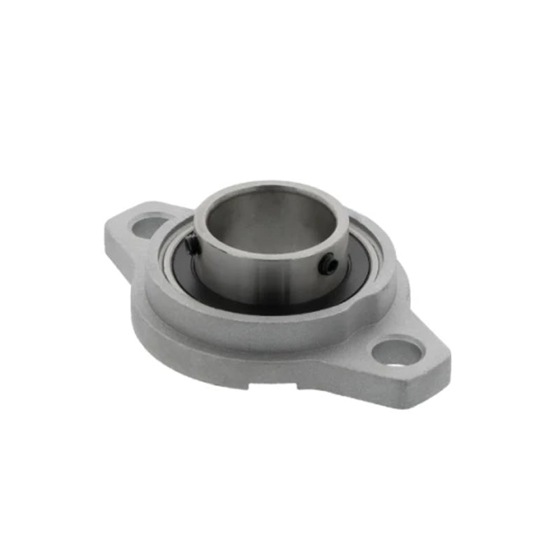 KFL004 Aluminium 2 Bolt Oval Bearing with Grub Screws 20mm Bore