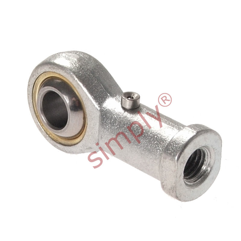 Budget PHS16ECL Left Hand Steel / PTFE Lined Plain Female Rod End 16mm Bore M16x2 Thread