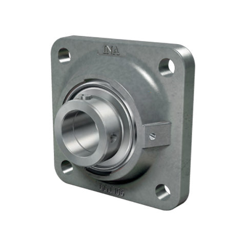 INA RCJ50XLNFA125 Four Bolt Cast Iron Square Housing with Eccentric Collar Insert and Anti-Corrosion Protection 50mm Bore
