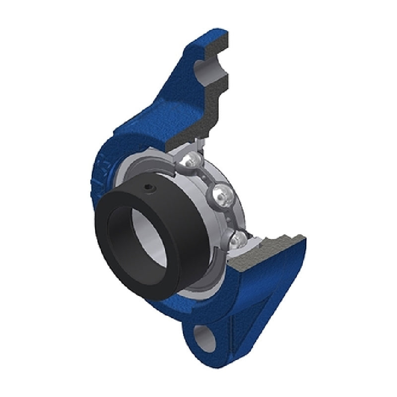 SNR ESFLE207 Metric Two Bolt Cast Iron Oval Housing with 35mm Bore Eccentric Collar Insert - Allow 2-3 Days