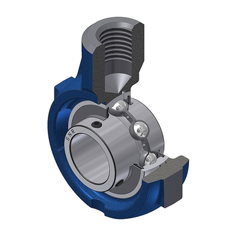 SNR UCEHE202 Metric Cast Iron Hanger Bearing Unit with 15mm Bore Insert