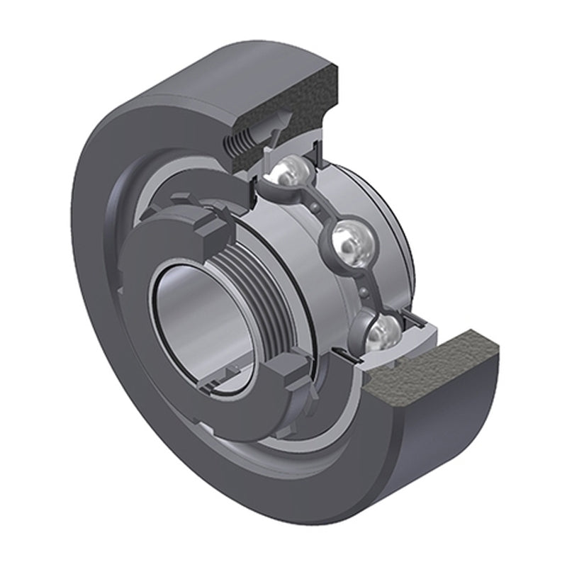 SNR UKC308H Metric Cast Iron Cartridge Unit with Adaptor Sleeve Mounted and 35mm Bore Insert 34mm Outside Dia - Allow 2-3 Days