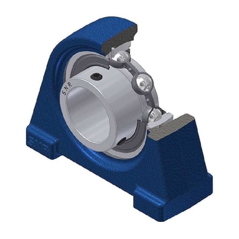 SNR USPAE211 Threaded Base Small Footprint Metric Pillow / Plummer Block Housing Supplied with 55mm Bore Insert - Allow 2-3 Days