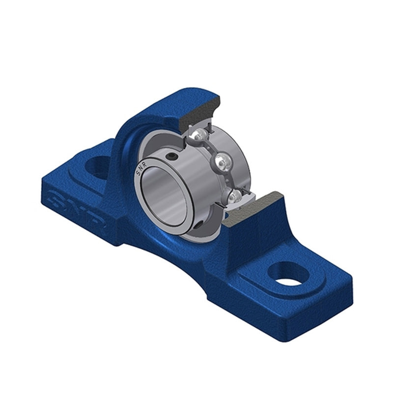 SNR UCP321 Metric Cast Iron Two Bolt Pillow / Plummer Block Housing with 105mm Bore Insert - Allow 2-3 Days