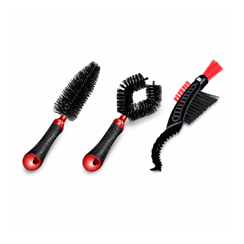 Set of 3 Weldtite Dirtwash Cycle Cleaning Brushes (Tapered/Frame/Sprocket)
