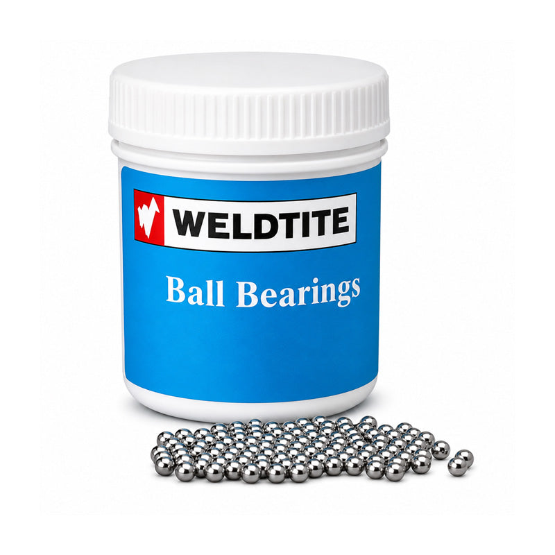 Approximately 200 x 1/4 inch Case Hardened Bicycle Ball Bearings in Storage Pot