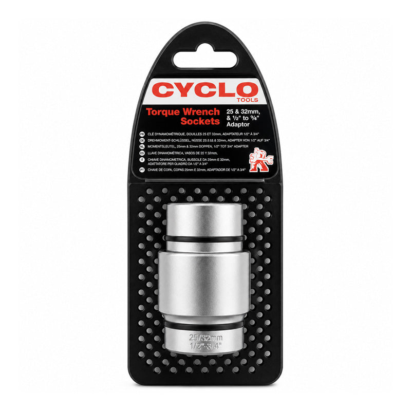 Cyclo 25 and 32mm Sockets a 1/2 inch - 3/8 inch Square Drive Adaptor