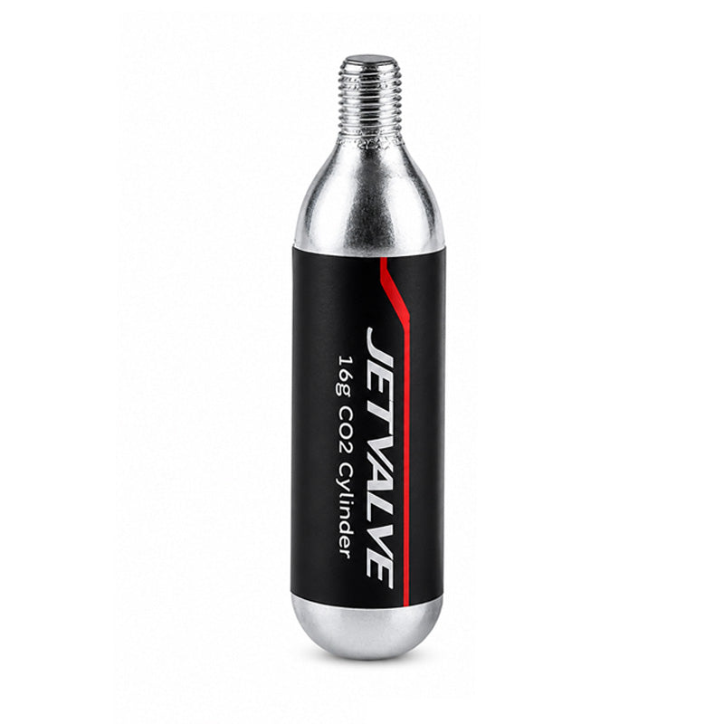 Pack of 2 Weldtite Jetvalve (16g) CO2 Tyre Inflation Threaded Refill Gas Cylinders