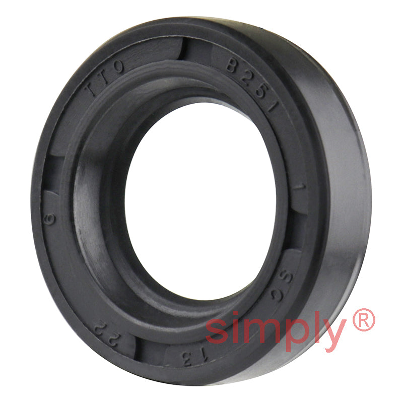13x22x6mm Nitrile Rubber Single Lip Rotary Shaft Oil Seal with Garter Spring SC / R21
