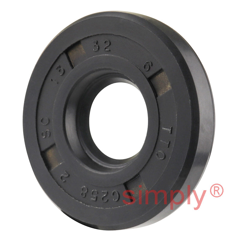 13x32x6mm Nitrile Rubber Single Lip Rotary Shaft Oil Seal with Garter Spring SC / R21