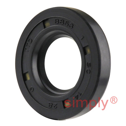 14x28x6mm Nitrile Rubber Single Lip Rotary Shaft Oil Seal with Garter Spring SC / R21
