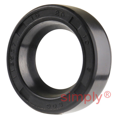 15x25x10mm Nitrile Rubber Single Lip Rotary Shaft Oil Seal with Garter Spring SC / R21