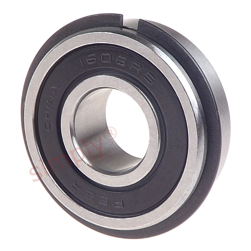 Major Brand 16062RSNR Rubber Sealed with a Snap Ring Deep Groove Ball Bearing 0.375x0.9062x0.3125 inch