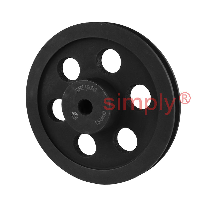 106X1SPZ 106mm Pitch Diameter SPZ Section Pulley with 1 Groove Pilot Bore