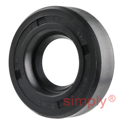 17x37x10mm Nitrile Rubber Single Lip Rotary Shaft Oil Seal with Garter Spring SC / R21