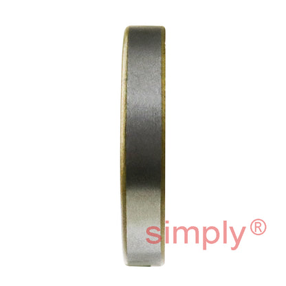 1.18x2.25x0.37 inch Metal Cased Nitrile Rubber Rotary Shaft Oil Seal with Garter Spring R6 / TB