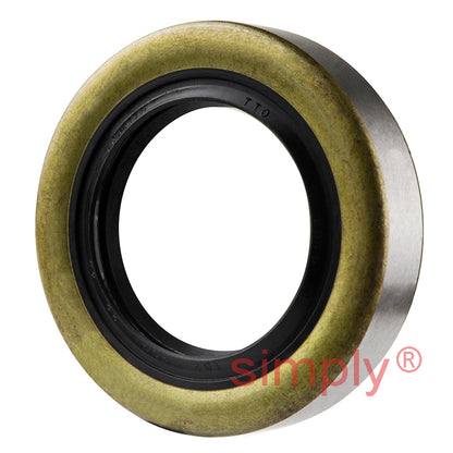 1.25x2x0.43 inch Metal Cased Nitrile Rubber Double Lip Rotary Shaft Oil Seal with Garter Spring R6 / TB Style
