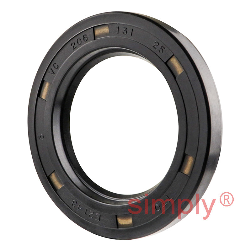 1.31x2.06x0.25 inch Nitrile Rubber Single Lip Rotary Shaft Oil Seal with Garter Spring R26 / VC Style