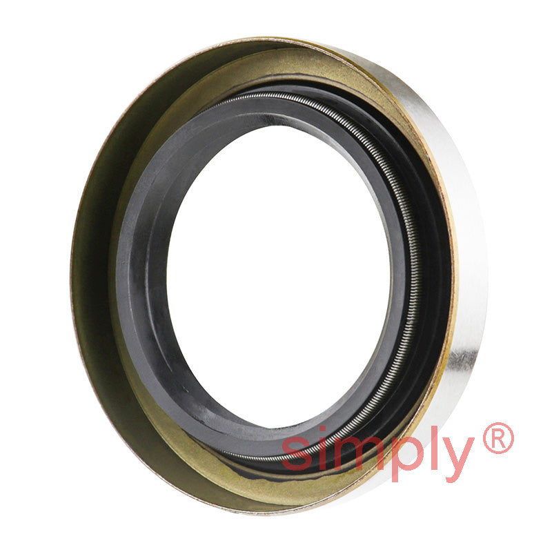1.62x2.43x0.37 inch Metal Cased Nitrile Rubber Double Lip Rotary Shaft Oil Seal with Garter Spring R6 / TB Style