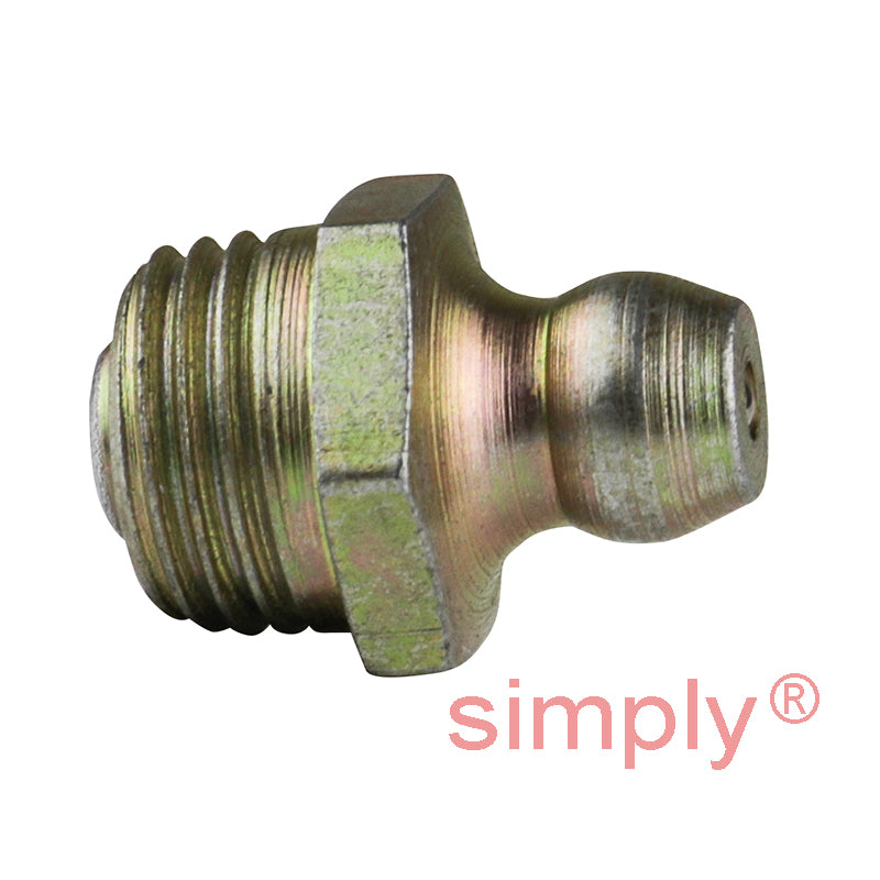 1/8x28 BSPT Hardened Mild Steel Zinc Plated Straight Hydraulic Grease Nipples - Pack of 500