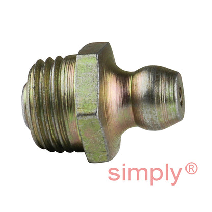 1/8x28 BSPT Hardened Mild Steel Zinc Plated Straight Hydraulic Grease Nipples - Pack of 500