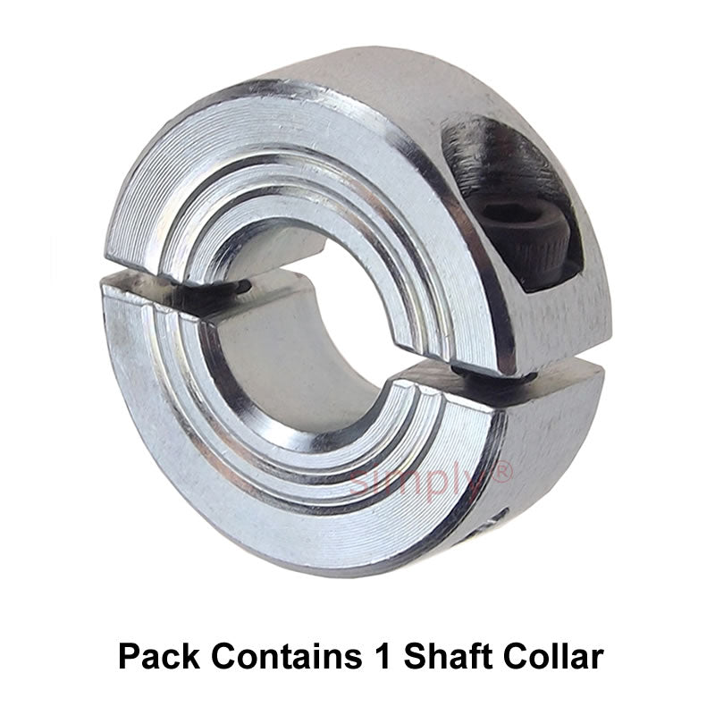 CADB30Z Zinc Plated En8 Steel Double Split Shaft Collar 30x54x15mm with Clamp Bolt