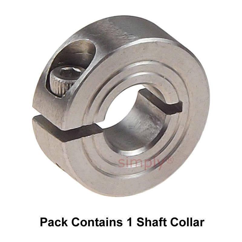 CASB25ST Stainless Steel Single Split Shaft Collar 25x45x15mm with Clamp Bolt