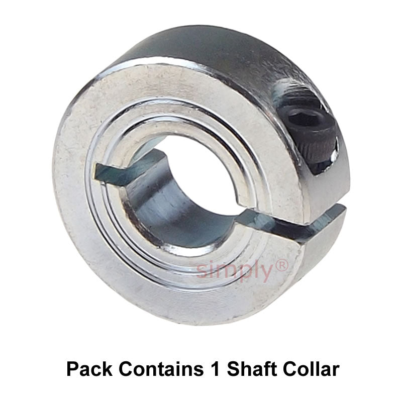 CASB70Z Zinc Plated En8 Steel Single Split Shaft Collar 70x98x19mm with Clamp Bolt