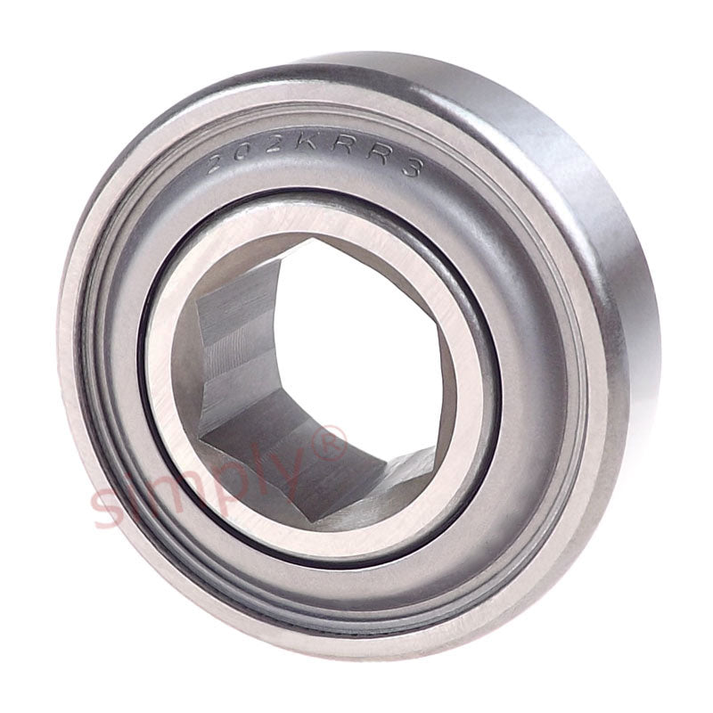 Major Brand 202KRR3 Soil Preparation/Harvesting Equipment Hex Bore Bearing 0.563x1.378x0.512 inch