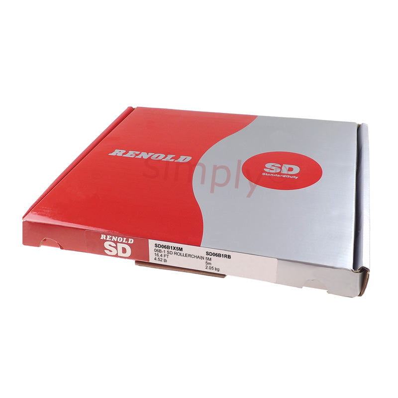 Renold Standard Duty 06B-1 BS Simplex Roller Chain 3/8 inch Pitch - 50 Metre Length