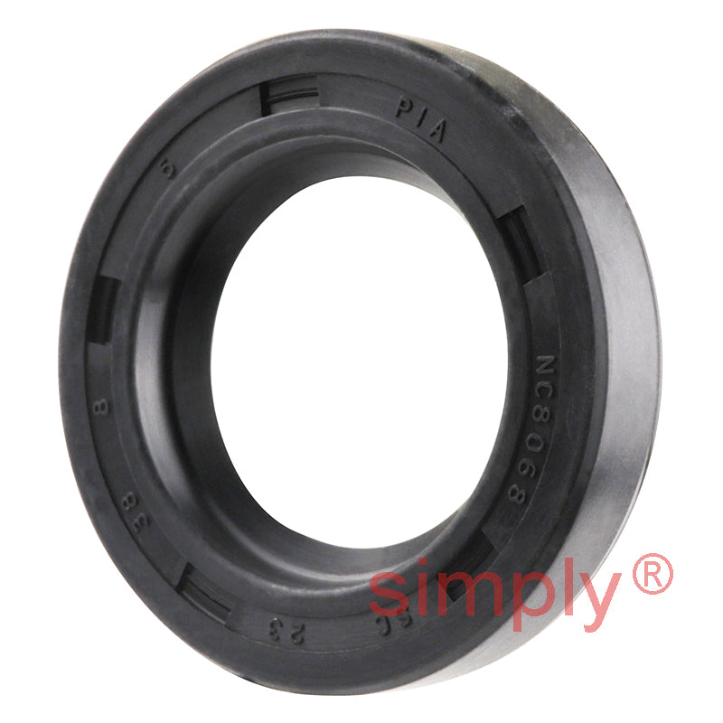 23x38x8mm Nitrile Rubber Single Lip Rotary Shaft Oil Seal with Garter Spring SC / R21