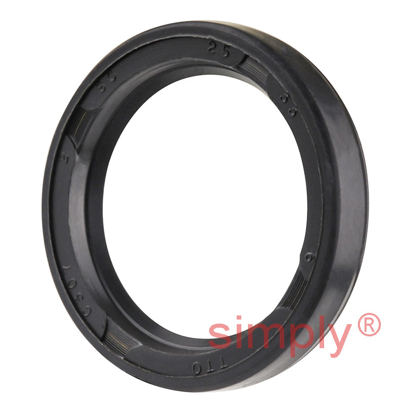 25x33x6mm Nitrile Rubber Single Lip Rotary Shaft Oil Seal with Garter Spring SC / R21