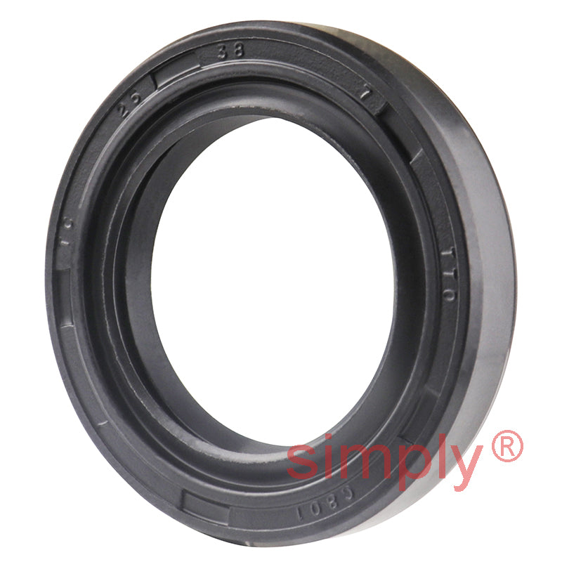 25x38x7mm Nitrile Rubber Double Lip Rotary Shaft Oil Seal with Garter Spring TC / R23