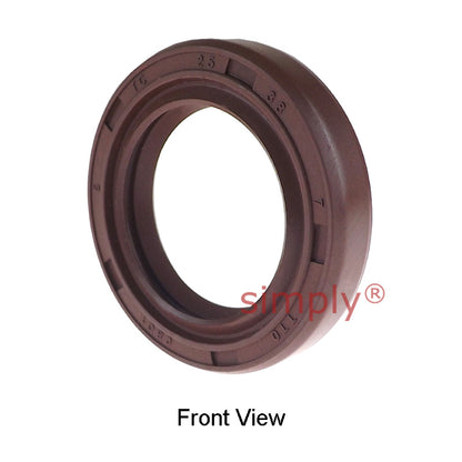 25x38x7mm TC / R23 Double Lip FKM Rubber Metric Rotary Shaft Oil Seal with Garter Spring