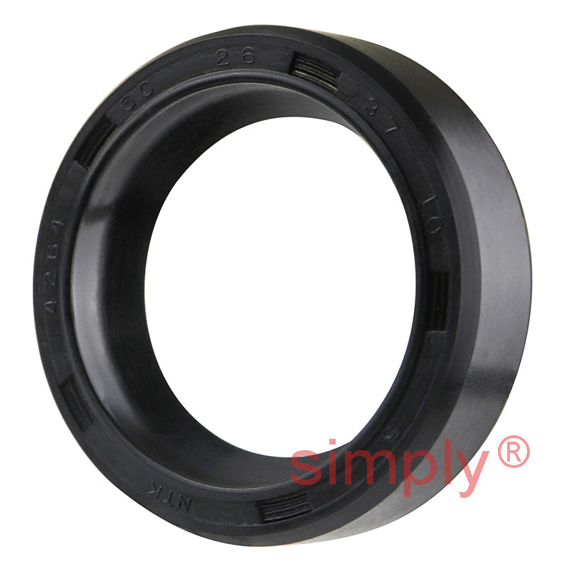 26x37x10mm Nitrile Rubber Single Lip Rotary Shaft Oil Seal with Garter Spring SC / R21
