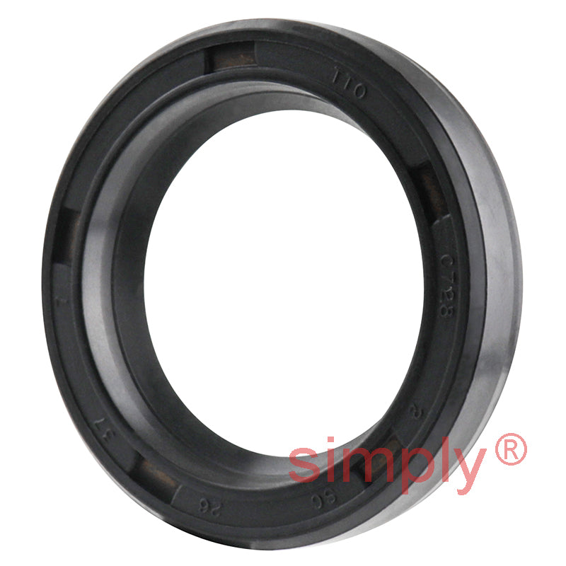 26x37x7mm Nitrile Rubber Single Lip Rotary Shaft Oil Seal with Garter Spring SC / R21