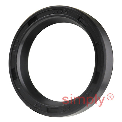 28x37x7mm Nitrile Rubber Single Lip Rotary Shaft Oil Seal with Garter Spring SC / R21