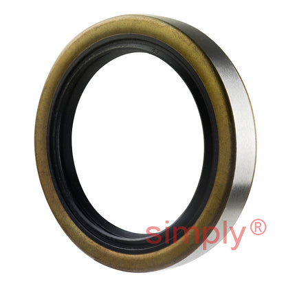 2.12x2.87x0.43 inch Metal Cased Nitrile Rubber Double Lip Rotary Shaft Oil Seal with Garter Spring R6 / TB Style