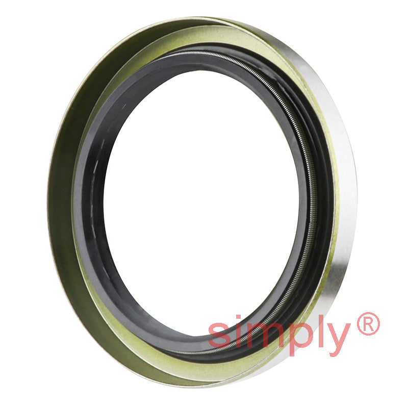 2.5x3.37x0.37 inch Metal Cased Nitrile Rubber Double Lip Rotary Shaft Oil Seal with Garter Spring R6 / TB Style
