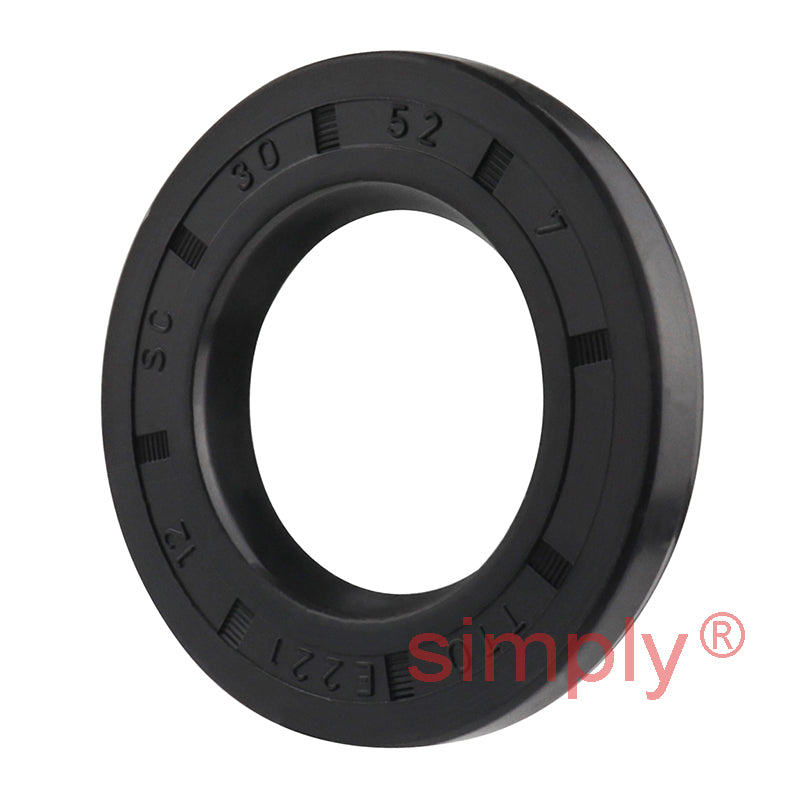 30x52x7mm Nitrile Rubber Single Lip Rotary Shaft Oil Seal with Garter Spring SC / R21