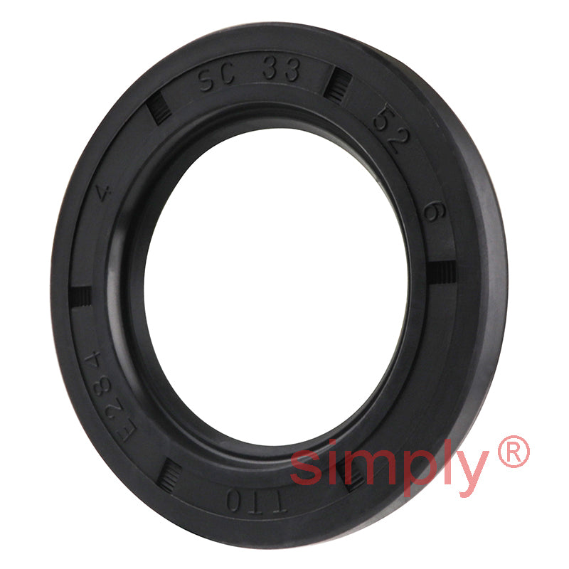 33x52x6mm Nitrile Rubber Single Lip Rotary Shaft Oil Seal with Garter Spring SC / R21